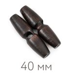 Пуговицы деревянные 40 мм, 24 шт, дерево, №304 т.коричневый, Blitz DRN 0121