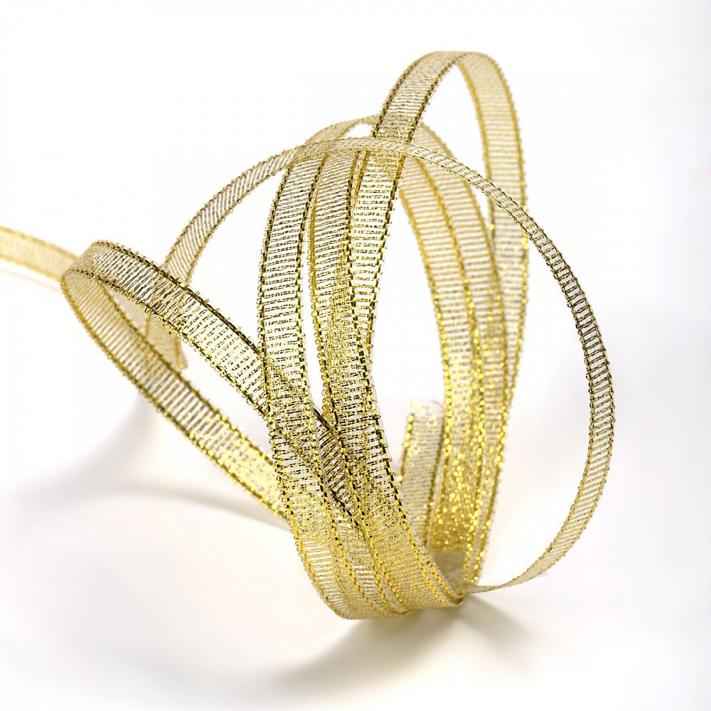 Лента металлизированная 6.0 мм / 22.85±1 метра, золото, Magic4Hobby