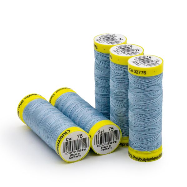 Нитки для трикотажа Gutermann Maraflex, 150м, 075 бледный джинс, 5 катушек