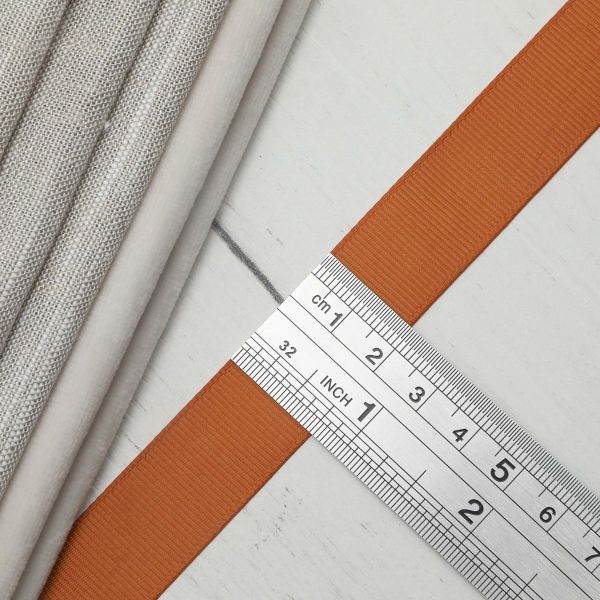 Лента репсовая (в рубчик) 20.0 мм, 046 т.оранжевый, уп.18,28 м