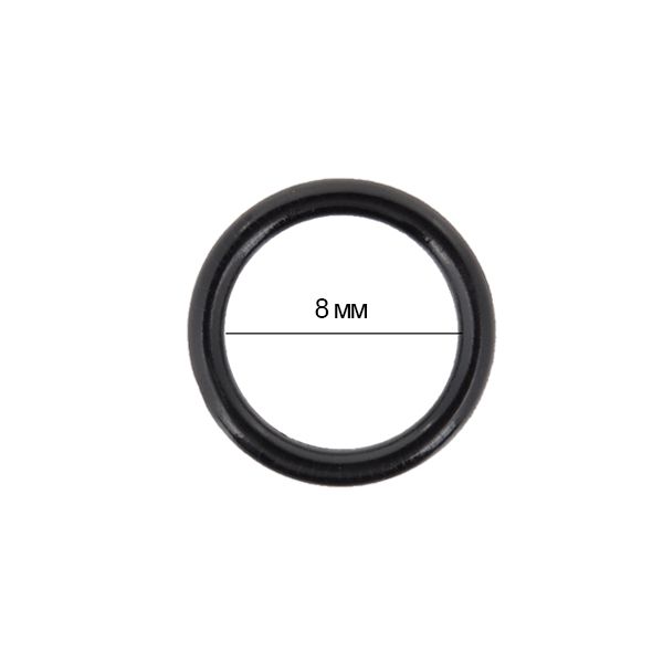Кольца для бюстгальтера пластик ⌀8.0 мм, черный, 100 шт