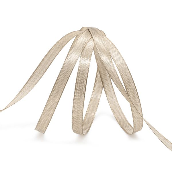 Лента атласная 1-сторонняя 6.0 мм / 22.86±1 метров, 067 бежевый, Globus