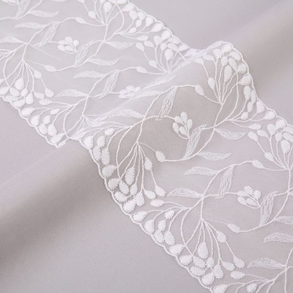 Кружево бельевое эластичное 170 мм / 10 м, экрю, Gamma GKME-17002