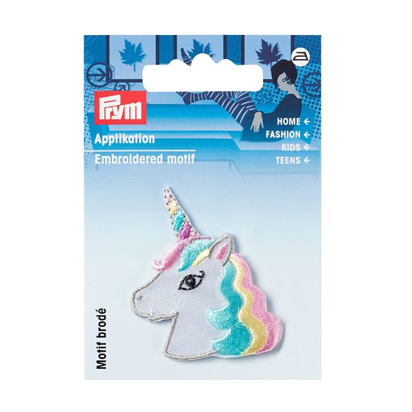Термоаппликация Голова единорога пастель, Prym