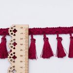 Бахрома отделочная 70.0 мм / 10 метров, с кистями 274 бордо