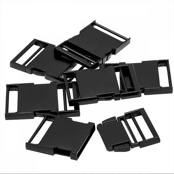 Фастекс (пряжка трезубец) металл 38 мм, 62x42 мм, мат.черный, 6 шт