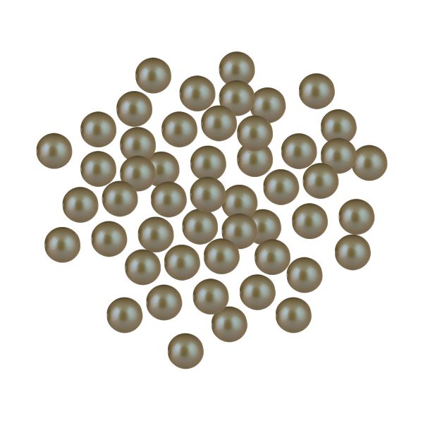 Бусины пластик ⌀6 мм, 250±10 шт (5х50±2 шт), /РП/, №10 оливковый перл, Zlatka FPB-01