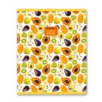 Тетрадь ученическая общая, твин лак, A5+ 60 л. на скобе 65 г/м², белизна 100%, 10 шт, клетка в термоусадочной пленке, 000478 Фруктомания, Светоч 60ТСК5_8_2_1