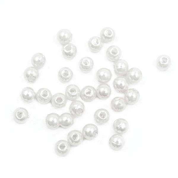 Бусины пластик (жемчуг) ⌀4 мм, 25 г, Astra&Craft, 001 NL белый