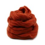 Шерсть для валяния мериносовая тонкая 100%, 100 г, цв.514 темный терракот