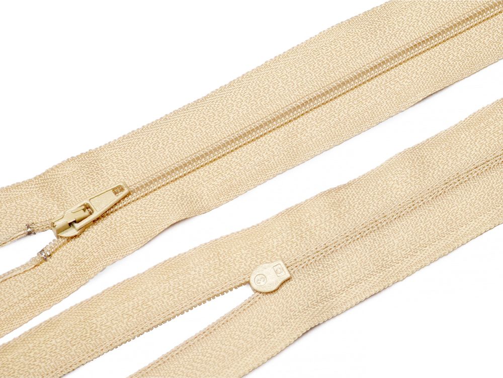 Молния спираль (витая) (цв.SBS) брючная Т3 (3 мм) 1 зам., н/раз., 20 см, автомат, S-180 бежевый, уп.100 шт