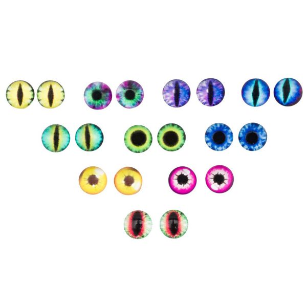Глазки для игрушек стеклянные ⌀8 мм, 10 дизайнов, набор 20 шт, Astra&Craft
