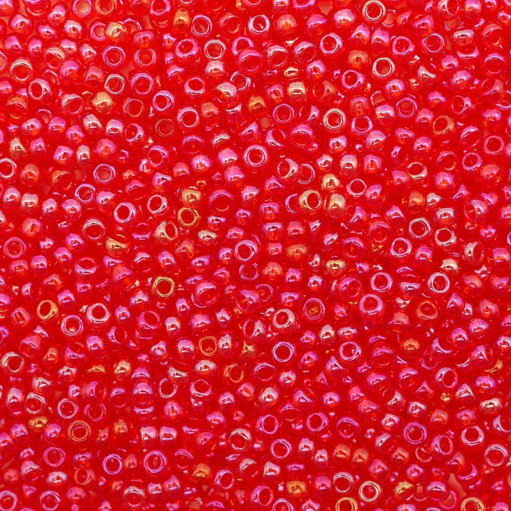 Бисер Preciosa 10/0 (2.3 мм), 500 г, прозрачный с радужным покрытием, круг.отв., (91050) 331-19001-10/0