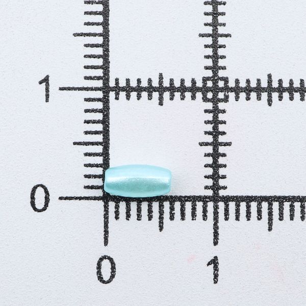 Бусины пластик (жемчуг) 3х6 мм, 15 г, Astra&Craft (бирюзовый), 4AR293/294