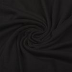 Кулирка гладкокрашеная 145 г/м², 100+100 см, в нарезке, цв. черный, 6м /TOS/