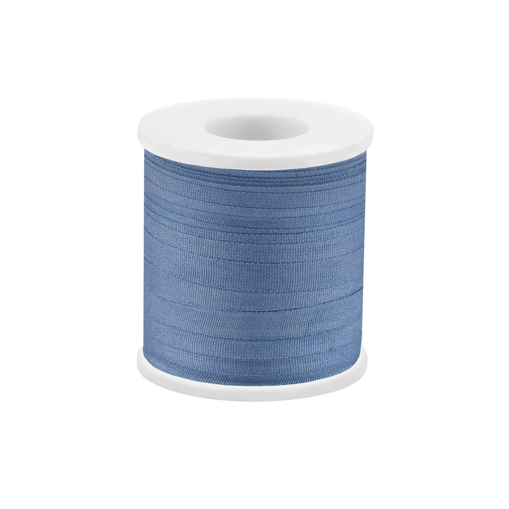 Лента (тесьма) шелковая 4.0 мм / 45.5±0.5 метров, №257 т. голубой, Gamma SR-4