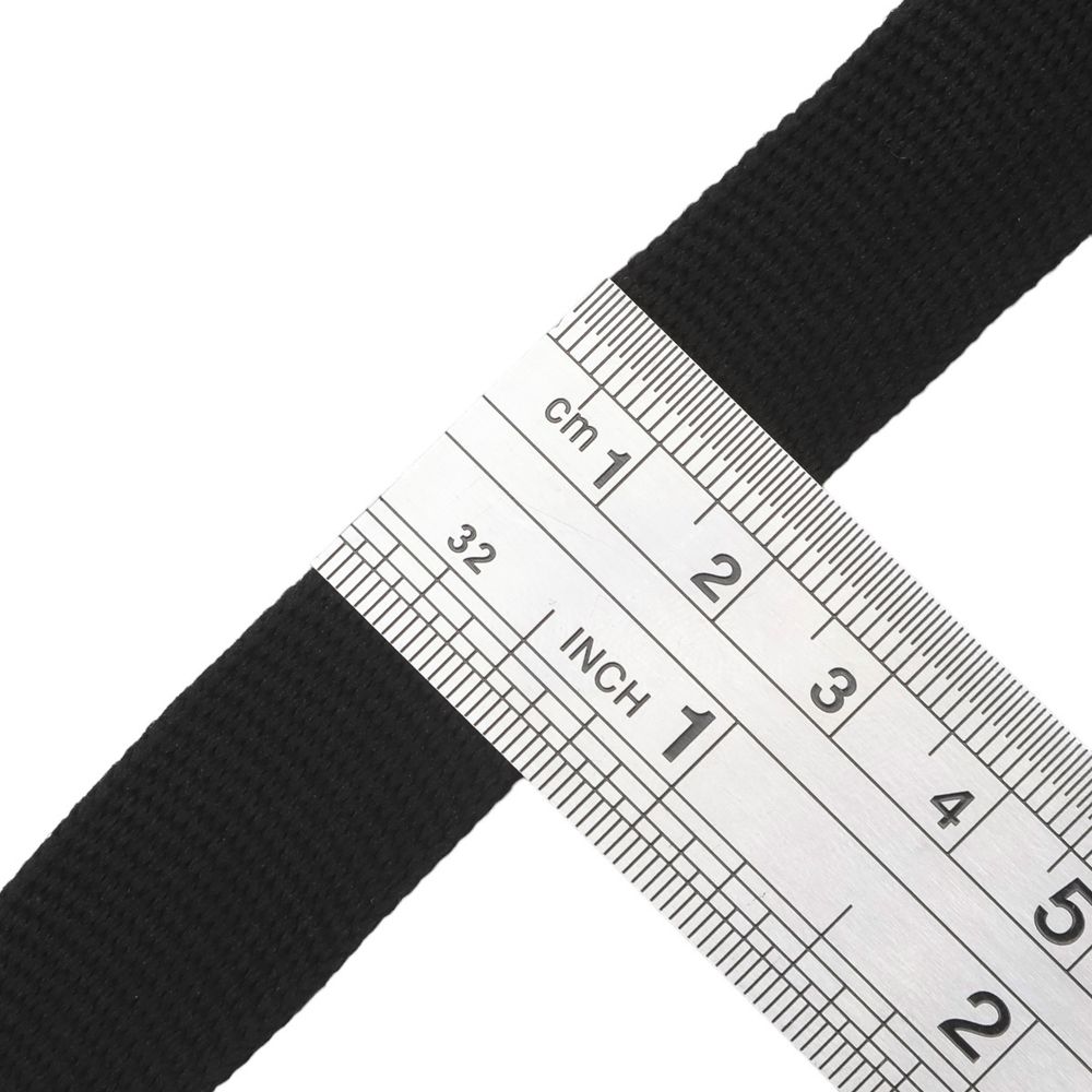 Шнур отделочный трикотажный плоский ⌀20.0 мм / 70 метров, черный