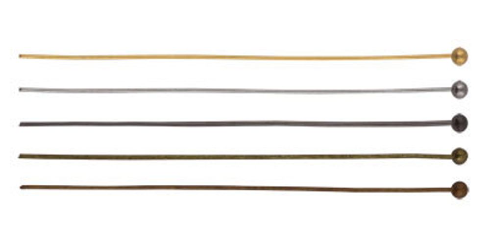 Штифт для бижутерии с шариком 50 мм, 10 шт, №04 под бронзу, Zlatka DC-107/10