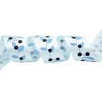 Лента атласная с рисунком 45.0 мм / 22.5±1 метров, Ягодная ветвь, голубой, Globus