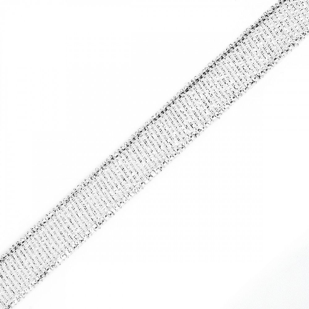 Лента металлизированная 10.0 мм / 22.85±1 метра, цв. серебро, Magic4Hobby