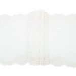 Кружево бельевое эластичное 170 мм / 10 м, белый с розовым