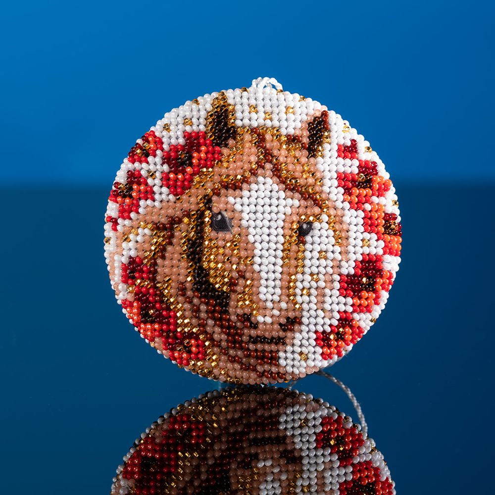 Набор для вышивания бисером Кроше (Радуга бисера) В715, Талисман Жостово 8х8см