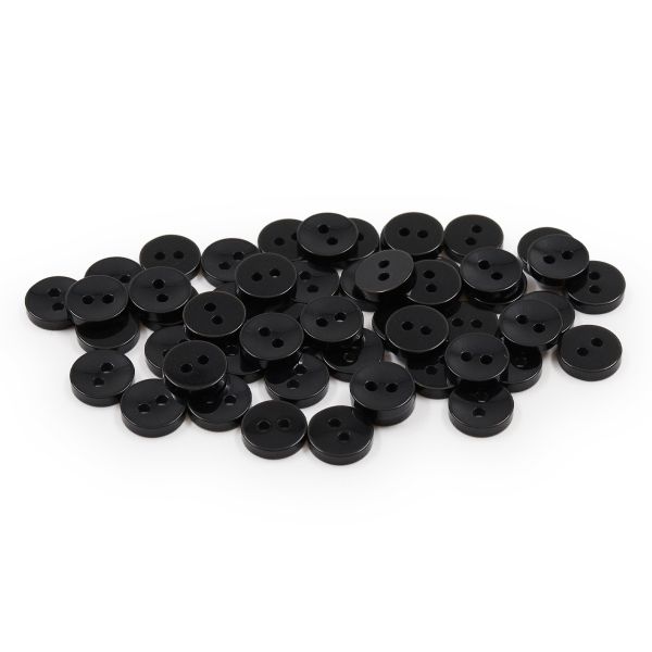 Пуговицы 2 прокола 14L, 9 мм, (Black (черный)), NE74, 144 шт