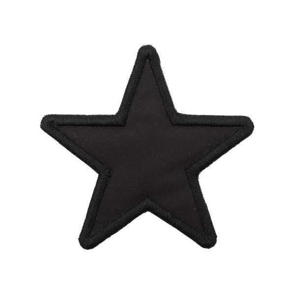 Термоаппликация Звезда, черный, 60х59мм 10 шт, 016