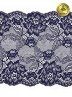 Кружево бельевое эластичное 180 мм / 3 м, TBY.L838, цв.06 т.синий, Kruzhevo