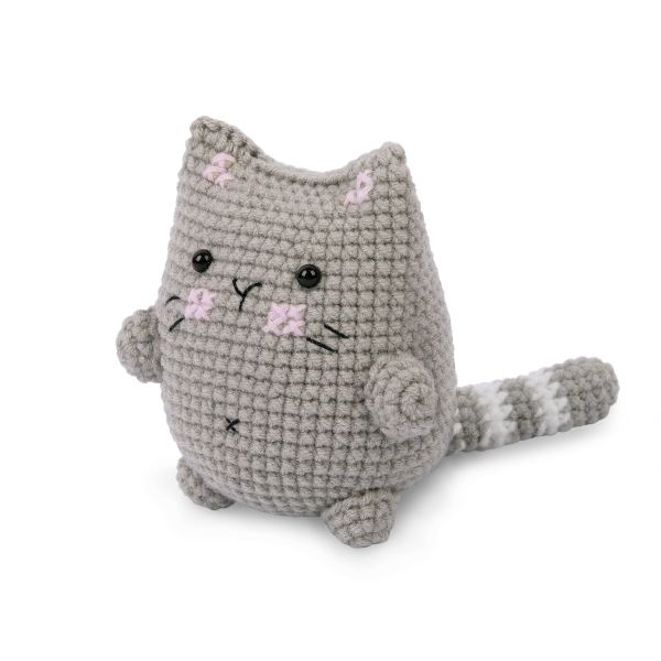 Набор для вязания игрушки Забавный котик 10 см, Miadolla AMG-0101