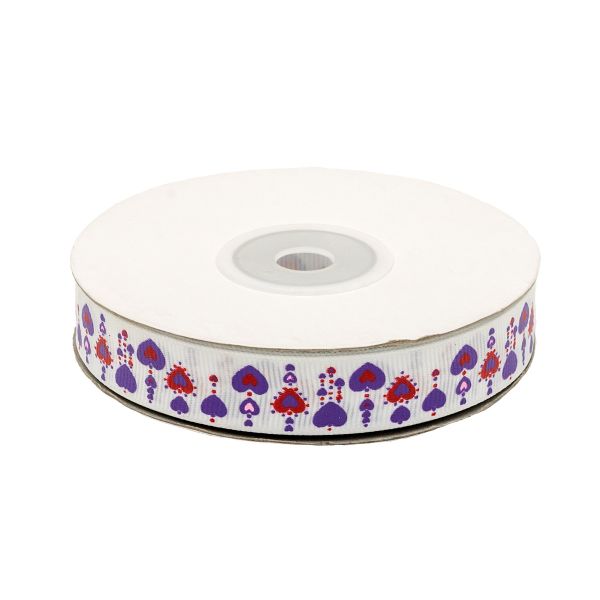 Лента репсовая (в рубчик) Гирлянда 1,5см*22.86 м (фиолетовый)