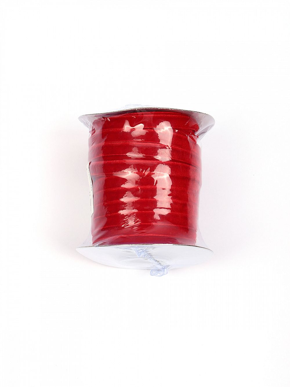 Лента бархатная (тесьма) 06.0 мм / 22.86±1 метров, арт.6VR42 нейлон цв.т.красный