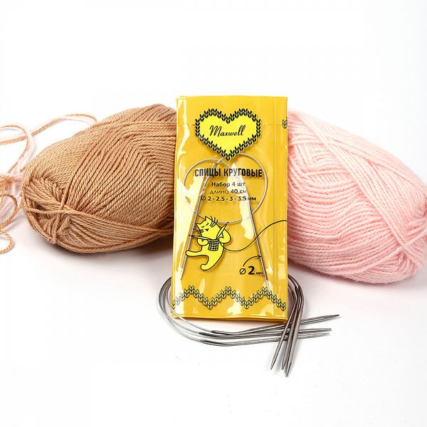 Набор круговых спиц Maxwell Gold 4 шт длина 40см 2-2.5-3-3.5мм