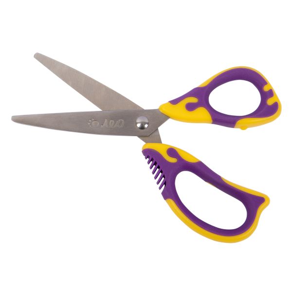 Ножницы универсальные детские 13 см, с эргономичными ручками, Лео LPSE-01