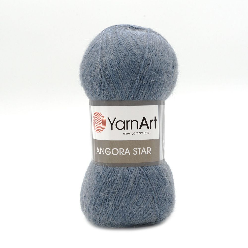 Пряжа YarnArt (ЯрнАрт) Angora Star / уп.5 мот. по 100 г, 500м, 3864 темный джинс