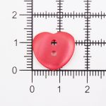 Пуговицы детские Сердце 24L (15мм) 2 пр. (col. 14 (красный)), CB-M-27, 144 шт