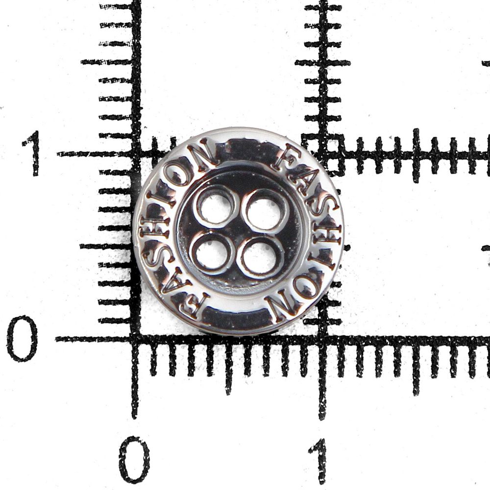 Пуговицы 4 прокола 18L (11мм), (Nickel (никель)) NE77, 72 шт