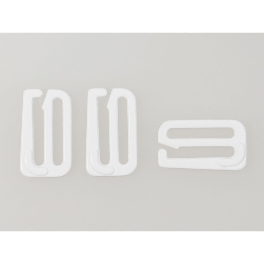 Крючки для бюстгальтера металл 15.0 мм, 001 белый, Arta, 50 шт