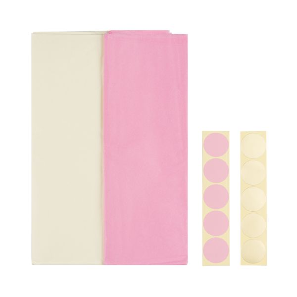 Бумага тишью 50х70 см, 5 шт, 10 л, 08 бежевый/розовый, Stilerra TPA-04