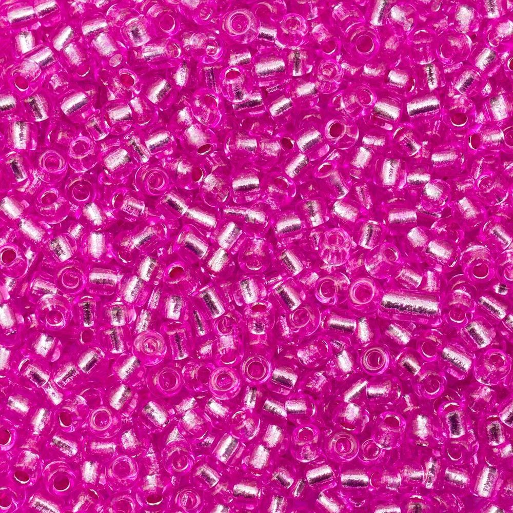 Бисер Astra&Craft 11/0 (2.1 мм), 200 г (10х20 г), цв. 1095 фуксия/прозр.серебрист.центр круг.отв.