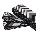 Стропа (ременная лента) 38 мм / 3 метра, [40 г/пог.м], с принтом 2-сторонняя, D139 серый/черный, 3Al354