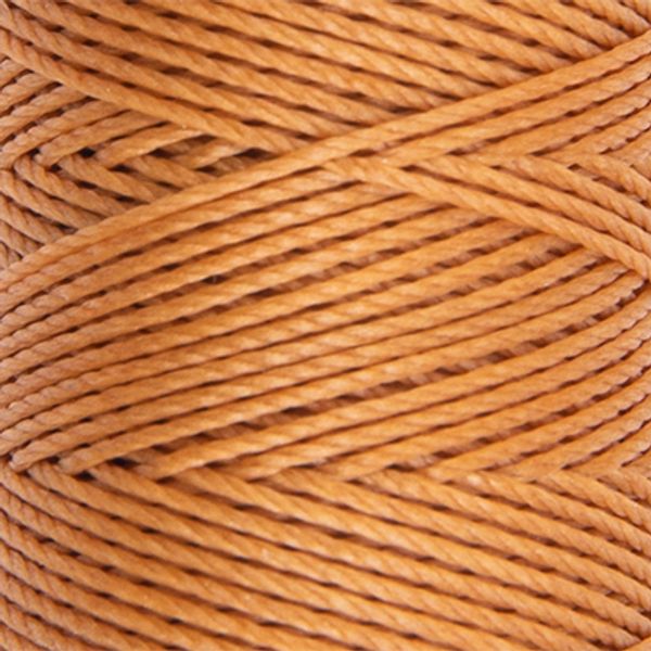 Нитки для кожи вощёные кручёные (полиэстер) 0.45 мм, 40 м, 016 бежево-коричневый, LC-005, Промысел