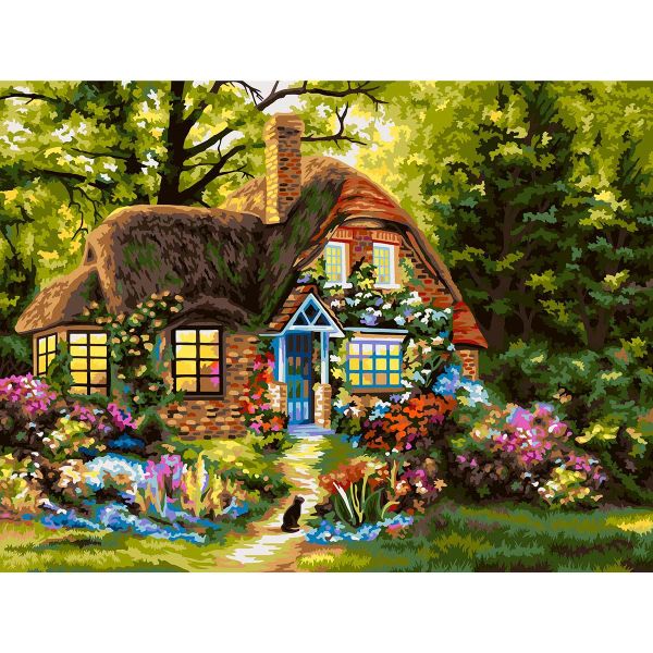 Картина по номерам Русская живопись, Сказочный домик 40х50см