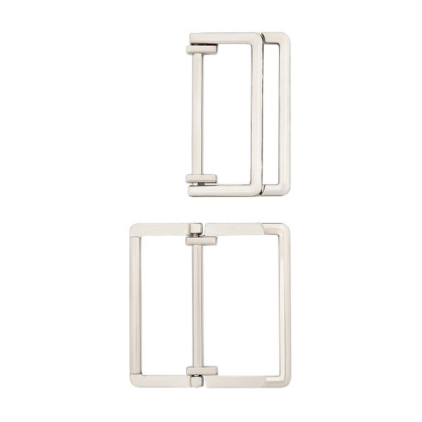 Пряжка прямоугольная 30 мм, металл (Nickel Серебро (никель)), МТ_1872, 6 шт
