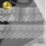 Кружево гипюр (плетёное) 65 мм / 13.71 метров, TBY 8GB014, цв.01 белый