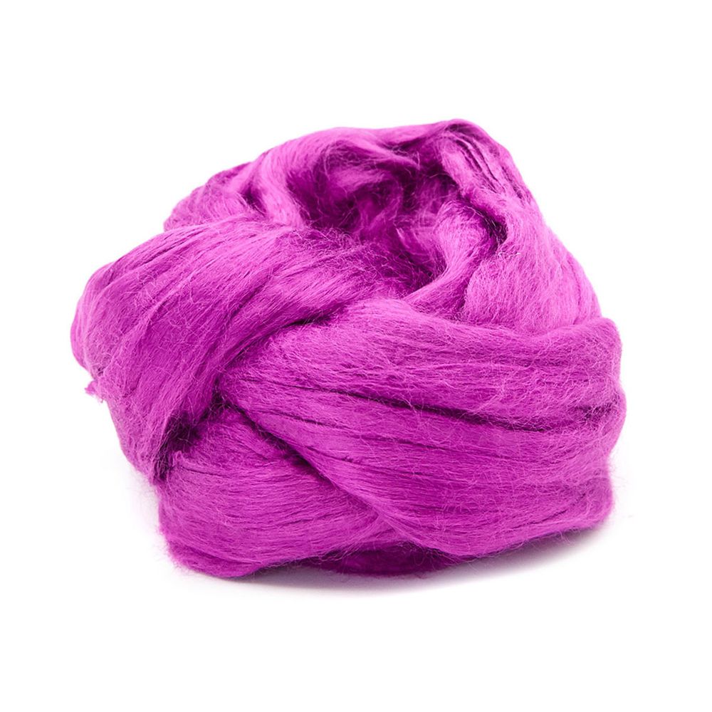 Шерсть для валяния вискоза Троицкая, 1х50 г (19-20 мкр), 1643 яркая сирень