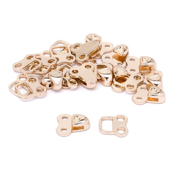 Крючки пришивные декоративные 14х24 мм, gold, золото, 12 шт