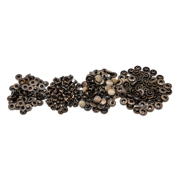 Кнопка Альфа (S-образная) ⌀15.0 мм, ≈72 шт, СТАЛЬ, антик, NEW STAR