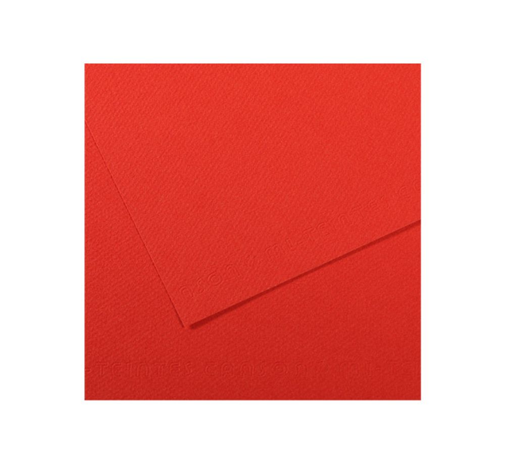 Бумага для пастели 160 г/м², 75х110 см, 25 листов, №506 красный мак, Canson Mi-Teintes C200321257