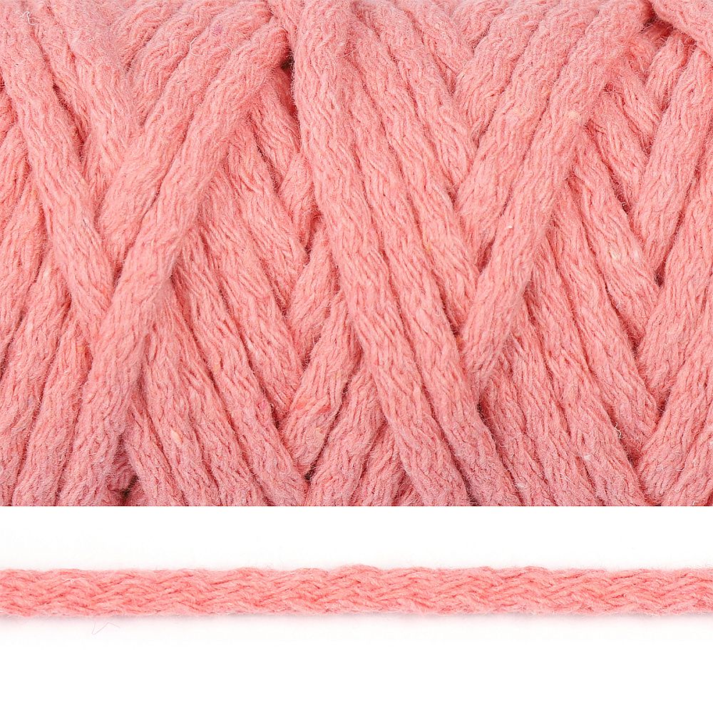 Шнур круглый х/б ⌀5.0 мм / 50 метров, 2131 персиковый